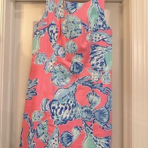 Lilly Pulitzer Pink and Blue Seashell Shift Dress